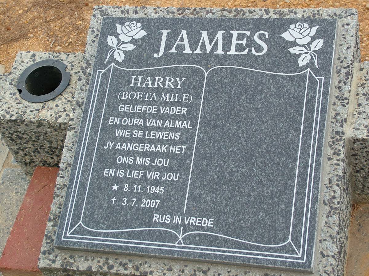 JAMES Harry 1945-2007