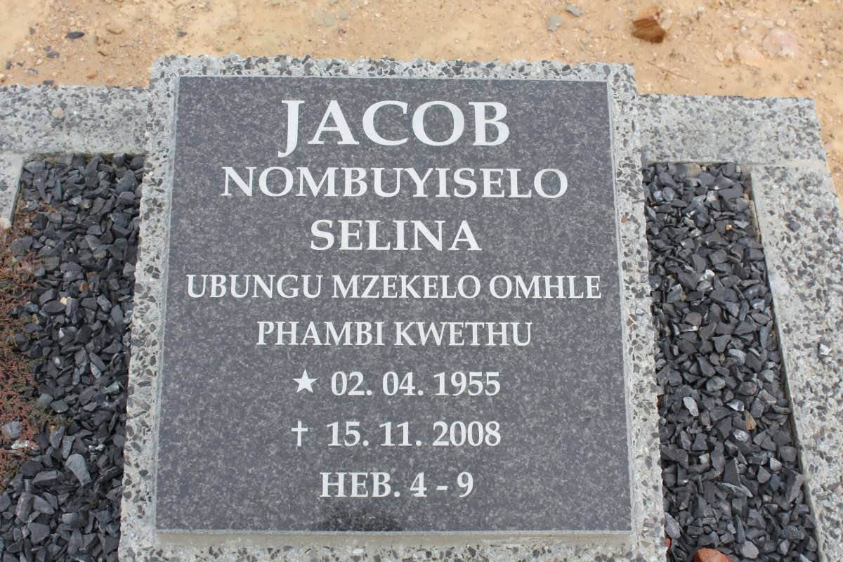 JACOB Nombuyiselo Selina 1955-2008