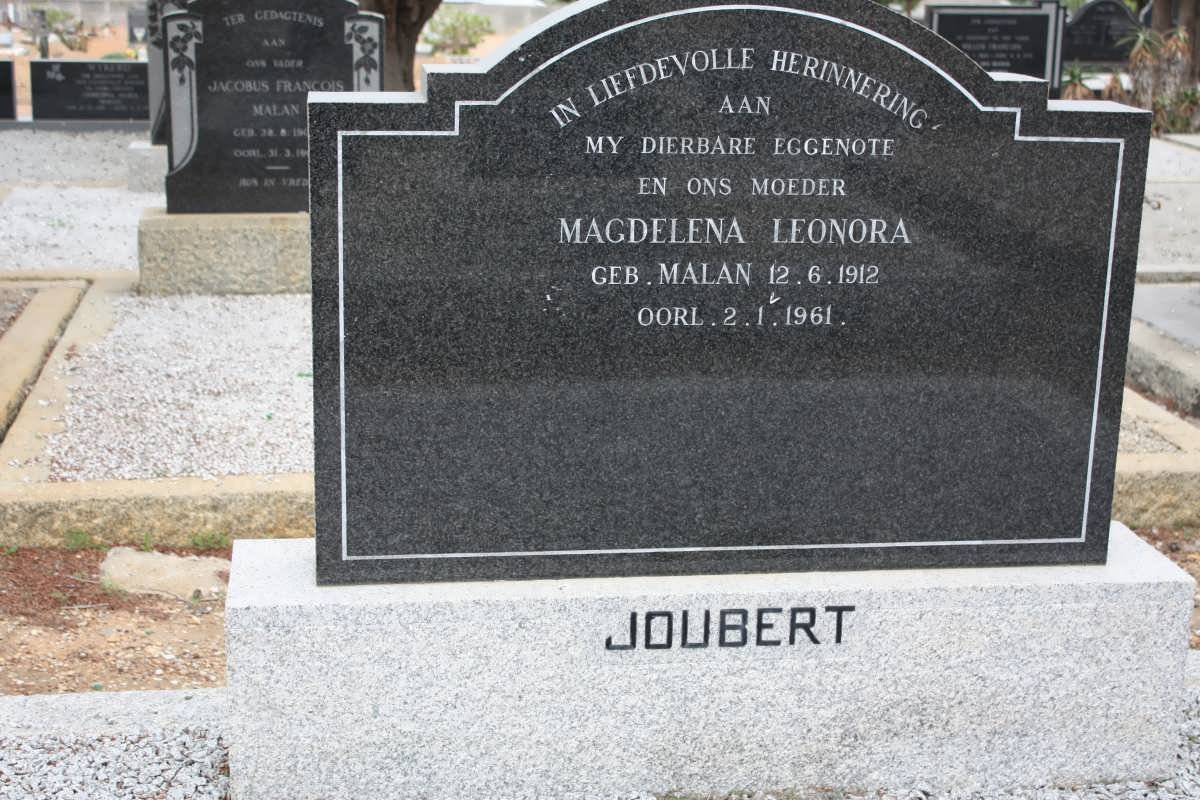 JOUBERT Magdelena Leonora nee MALAN 1912-1961