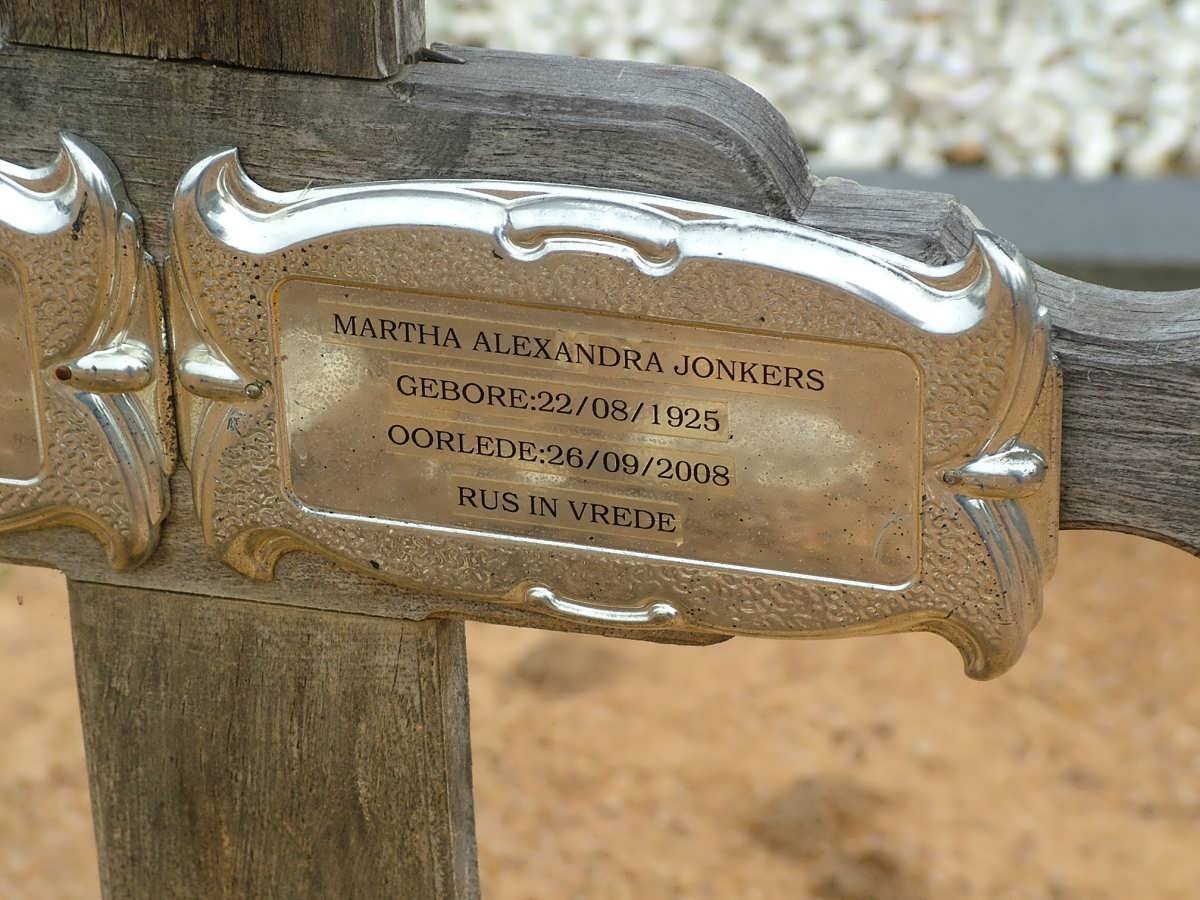 JONKERS Martha Alexandra 1925-2008