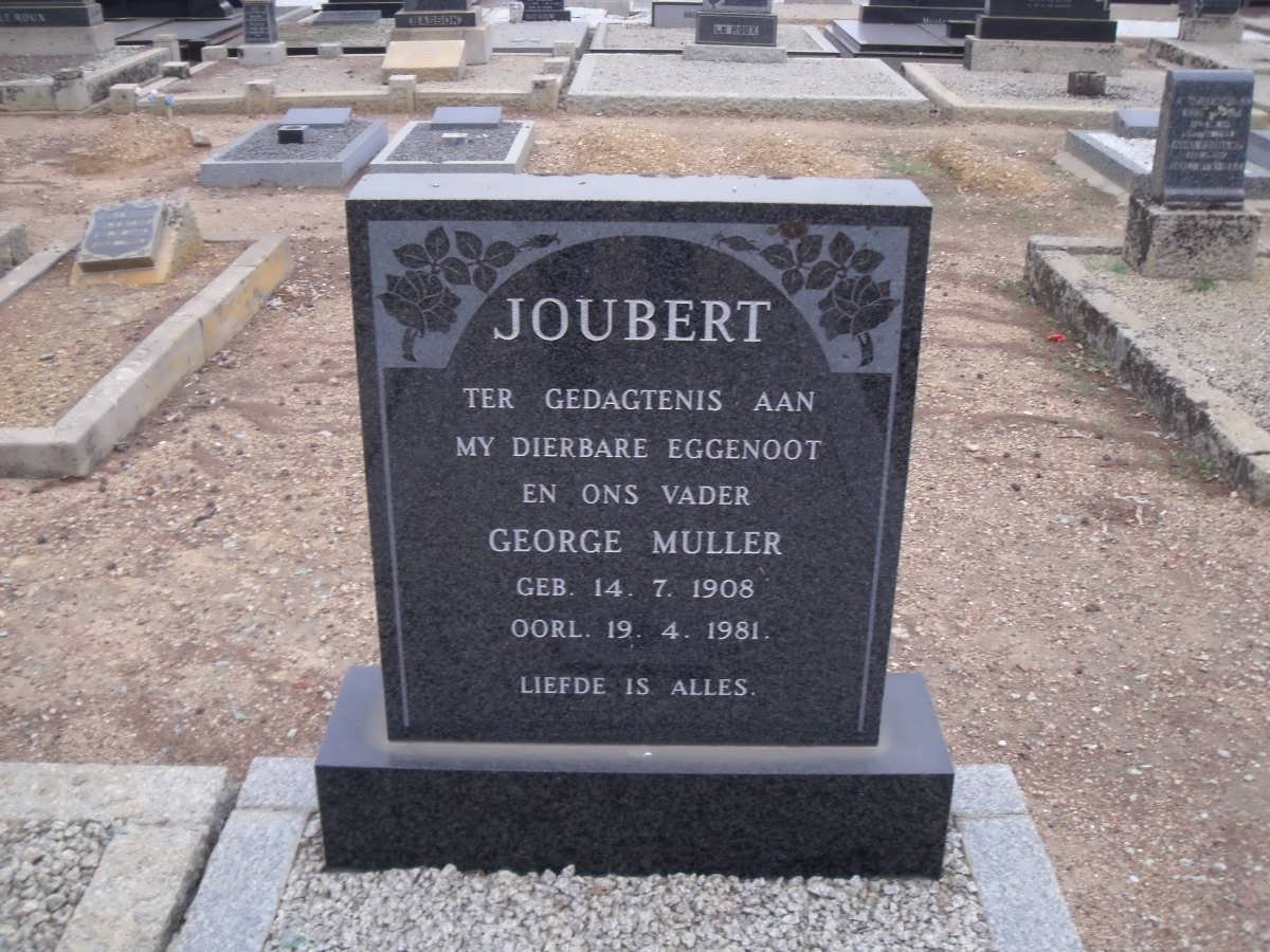 JOUBERT George Muller 1908-1981
