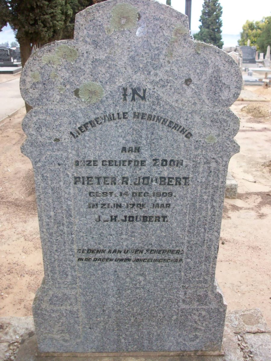 JOUBERT Pieter R. -1909