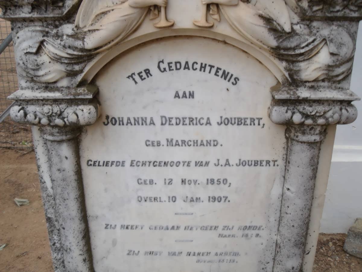 JOUBERT Johanna Dederica nee MARCHAND 1850-1907