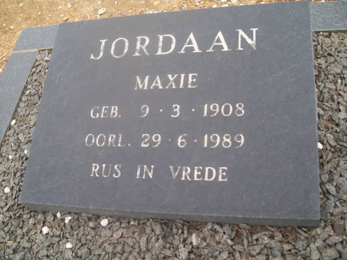 JORDAAN Maxie 1908-1989