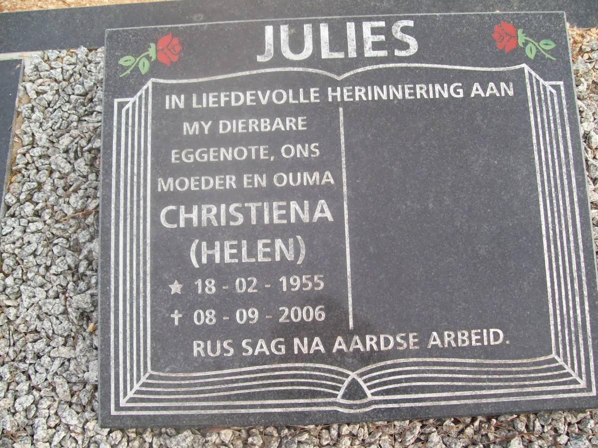 JULIES Christiena 1955-2006