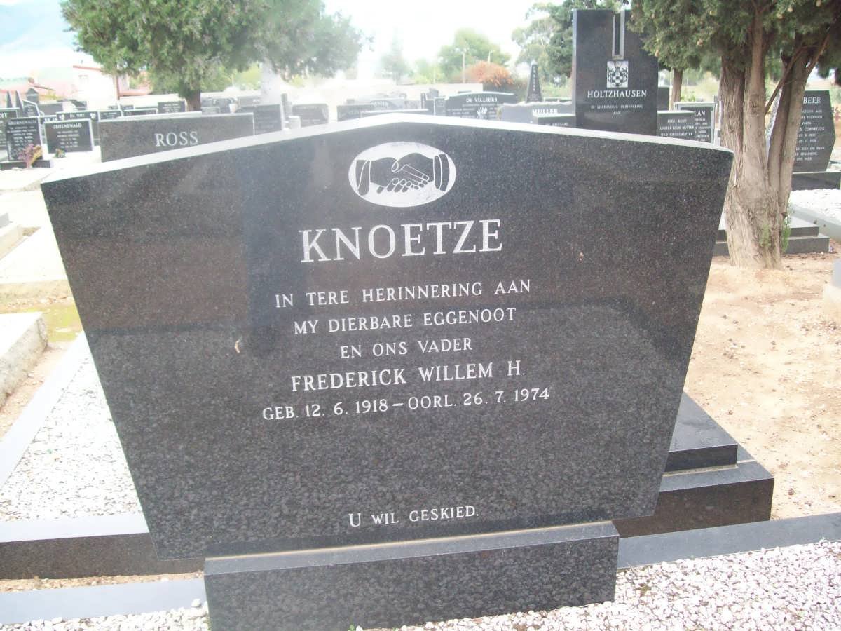 KNOETZE Frederick Willem H. 1918-1974