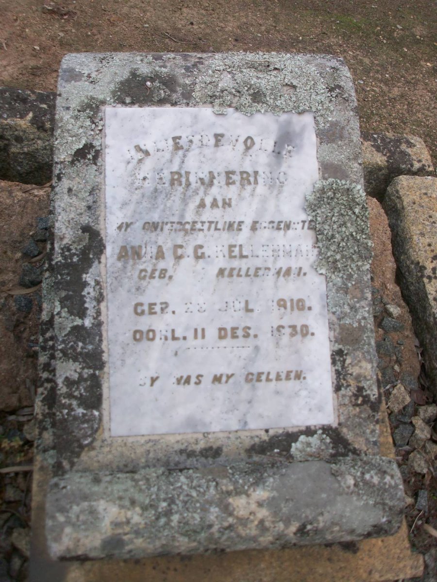 KELLERMAN Anna C.G. nee KELLERMAN 1910-1930