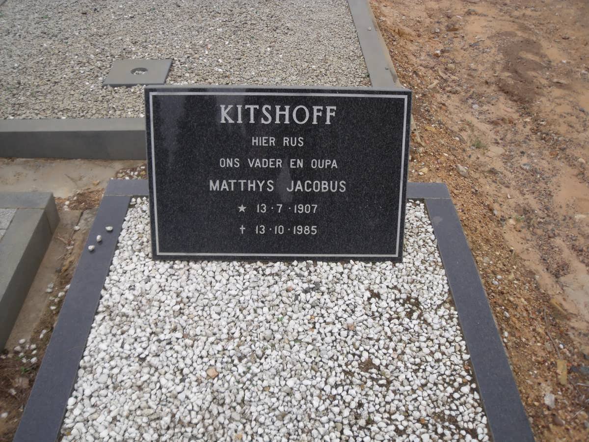 KITSHOFF Matthys Jacobus 1907-1985