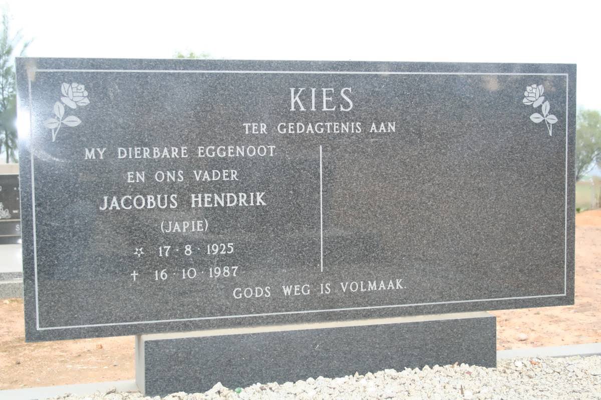 KIES Jacobus Hendrik 1925-1987