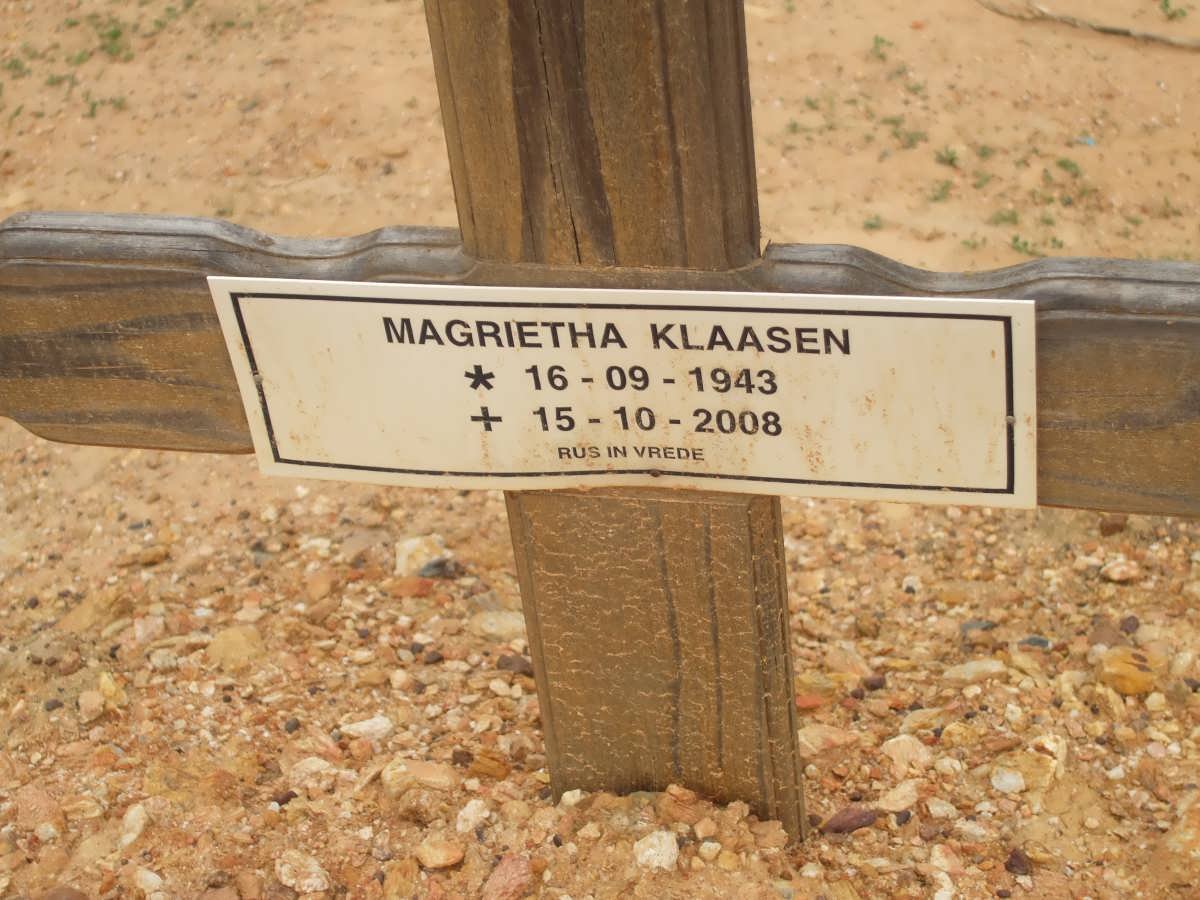 KLAASEN Magrietha 1943-2008