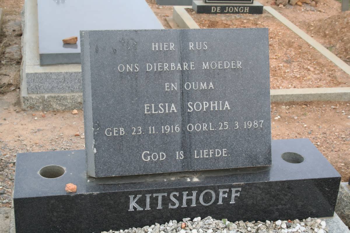 KITSHOFF Elsia Sophia 1916-1987