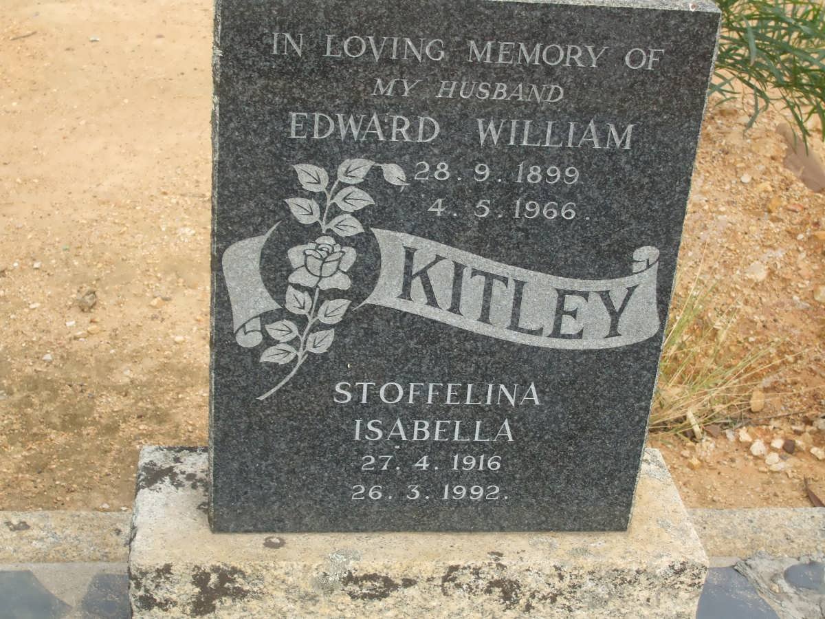 KITLEY Edward William 1899-1966 &amp; Stoffelina Isabella 1916-1992