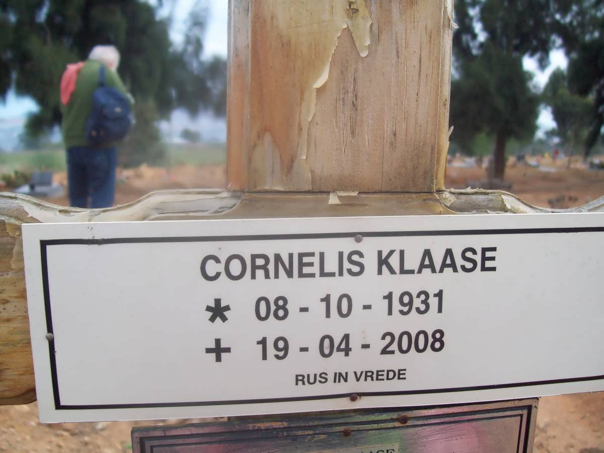 KLAASE Cornelis 1931-2008 &amp; Mietjie 1948-2007