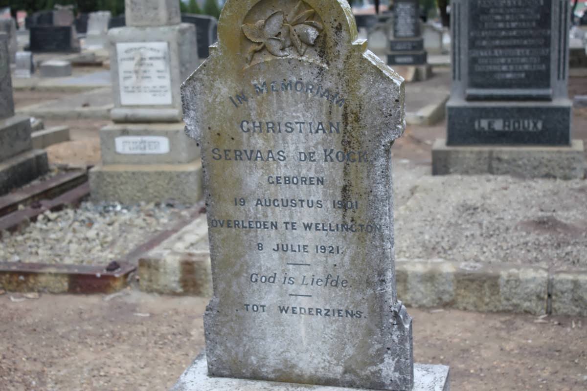 KOCK Christian Servaas, de 1901-1921