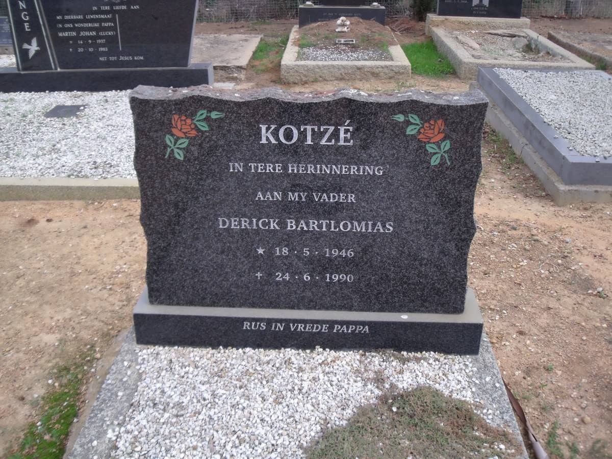 KOTZÉ Derick Bartlomias 1946-1990