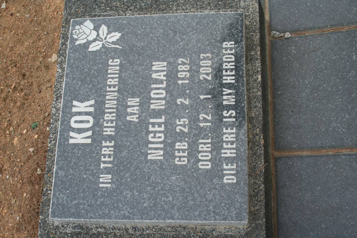 KOK Nigel Nolan 1982-2003