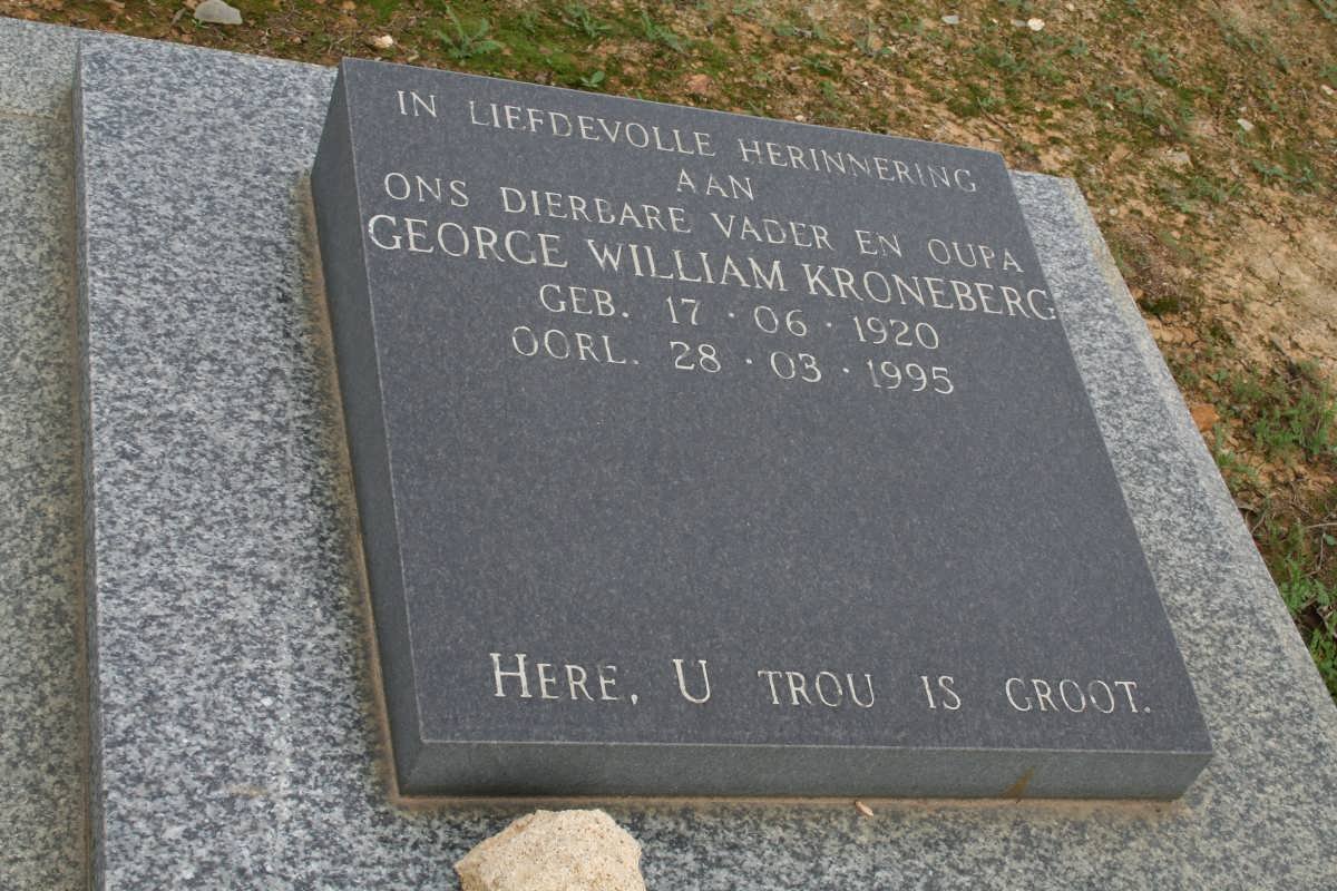 KRONEBERG George William 1920-1995