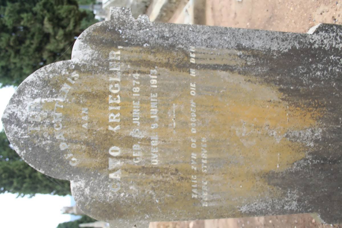 KRIEGLER Cato 1874-1913
