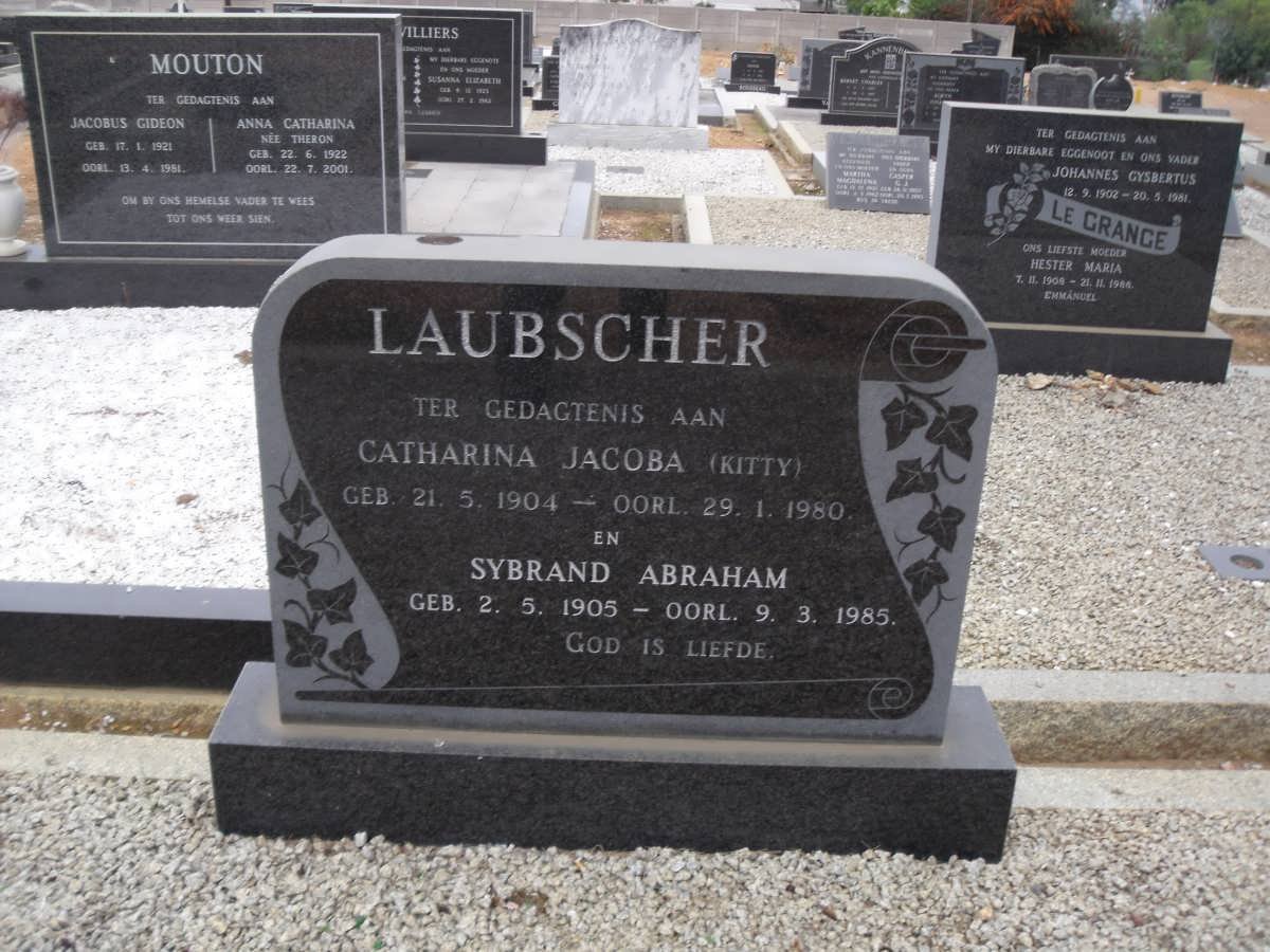 LAUBSCHER Sybrand Abraham 1905-1985 &amp; Catharina Jacoba 1904-1980