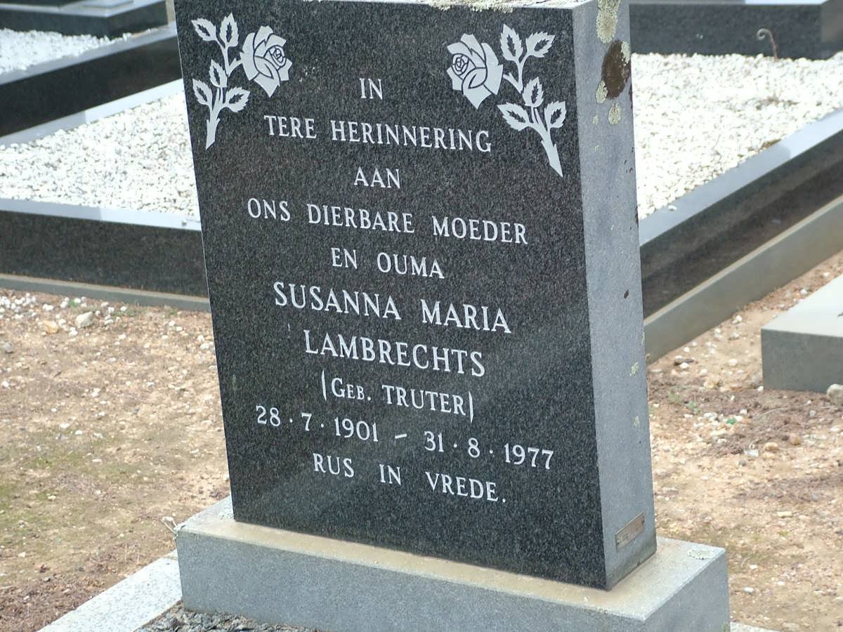 LAMBRECHTS Susanna Maria nee TRUTER 1901-1977