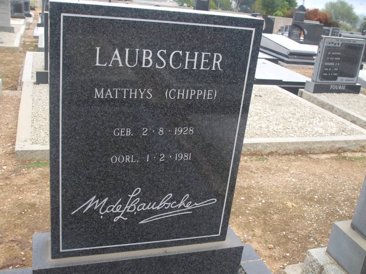 LAUBSCHER Matthys 1928-1981