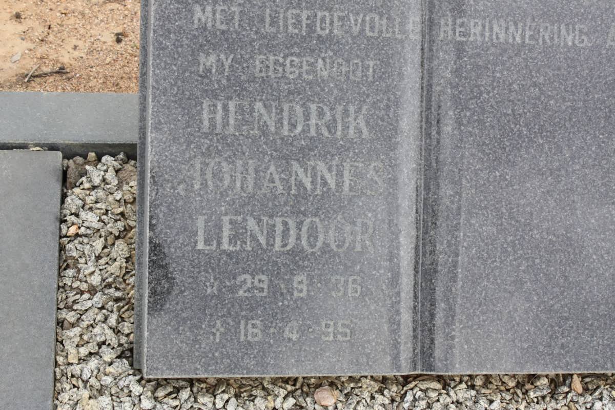 LENDOOR Hendrik Johannes 1936-1995