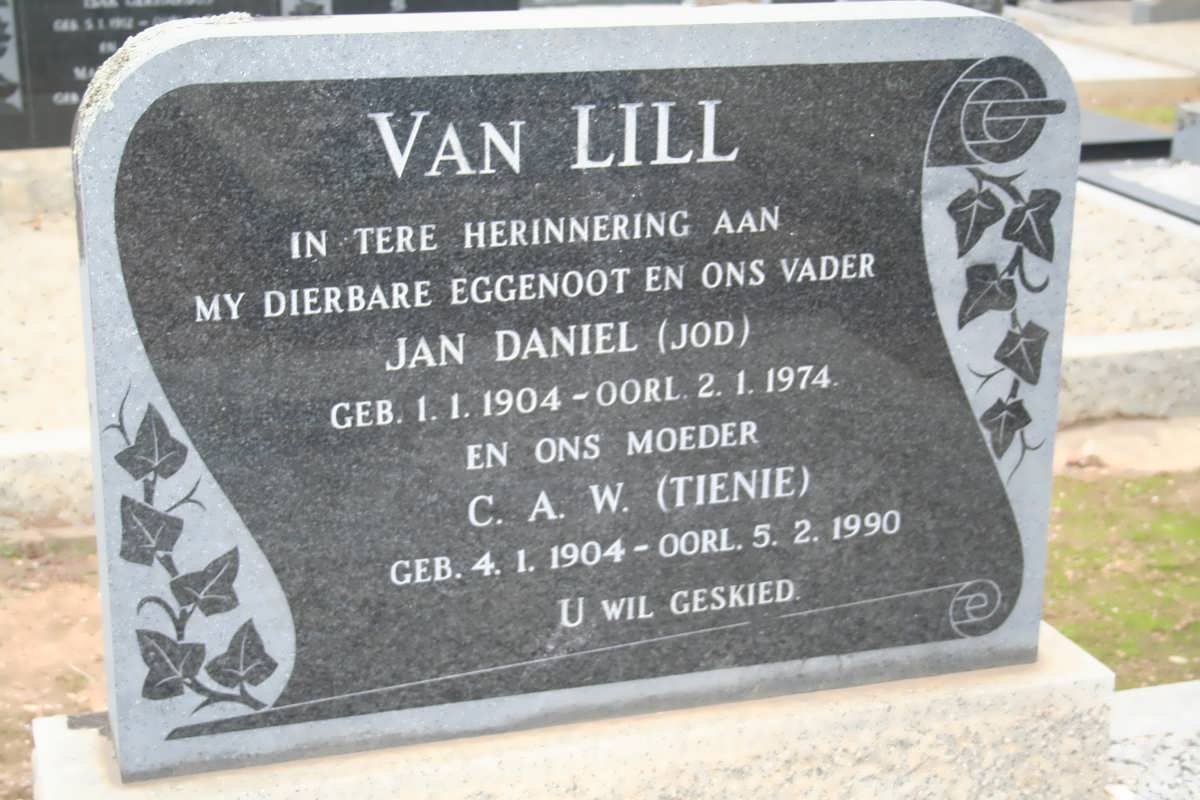 LILL Jan Daniel, van 1904-1974 &amp; C.A.W. 1904-1990