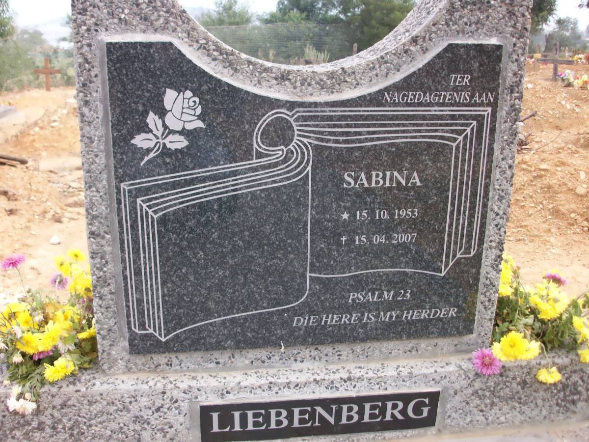 LIEBENBERG Sabina 1953-2007