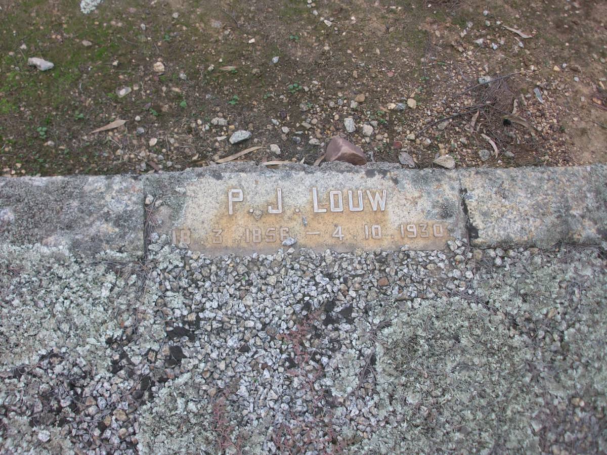LOUW P.J. 1856-1930