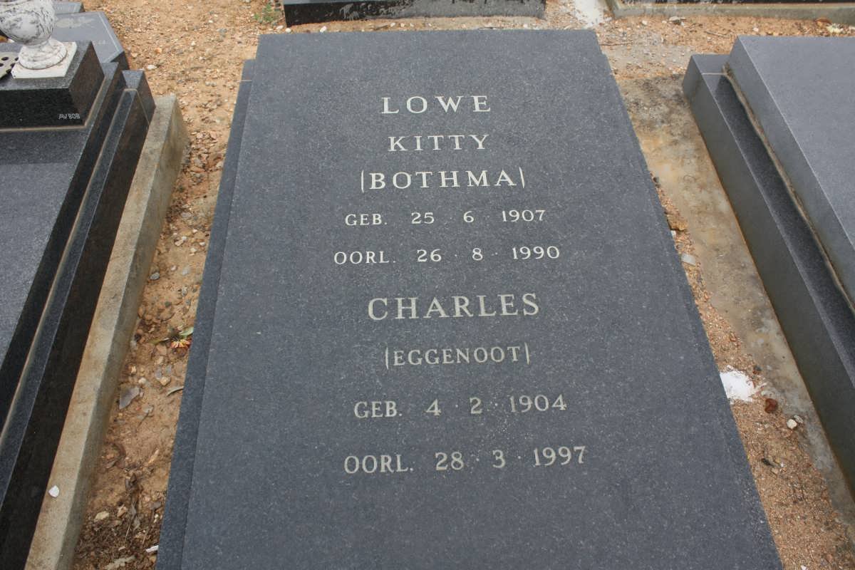 LOWE Charles 1904-1997 &amp; Kitty BOTHMA 1907-1990