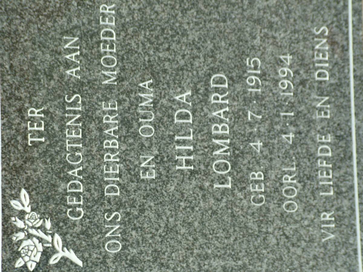 LOMBARD Hilda 1915-1994