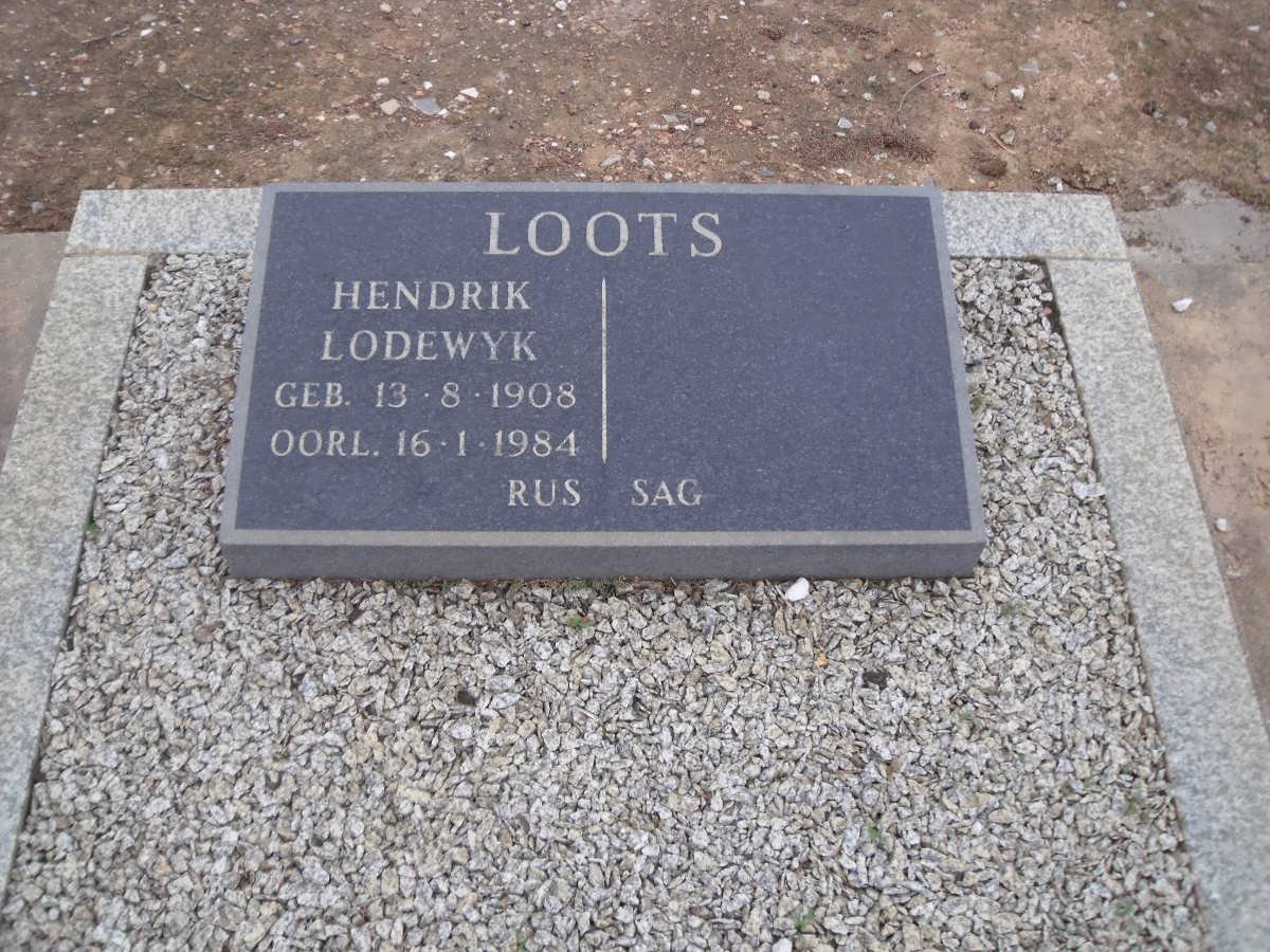 LOOTS Hendrik Lodewyk 1908-1984