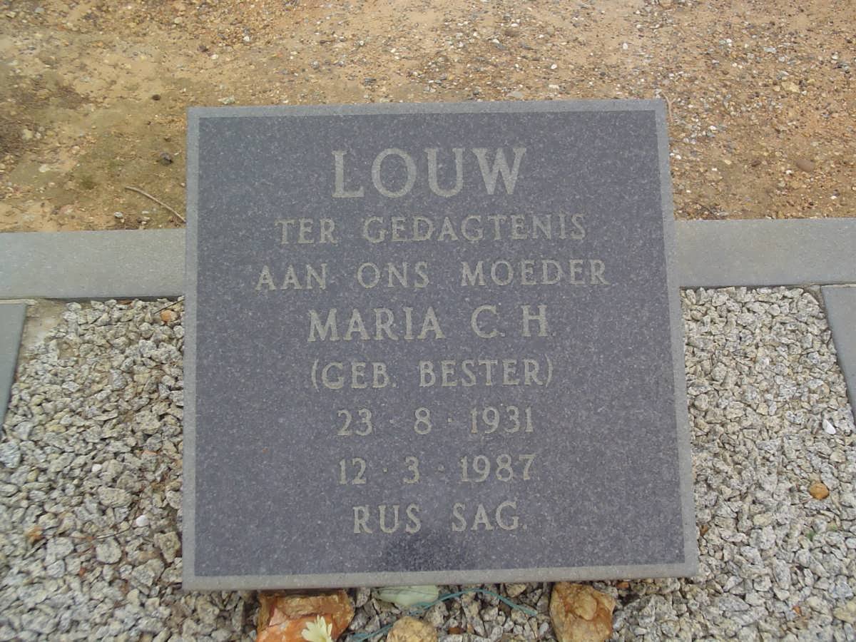 LOUW Maria C.H. nee BESTER 1931-1987
