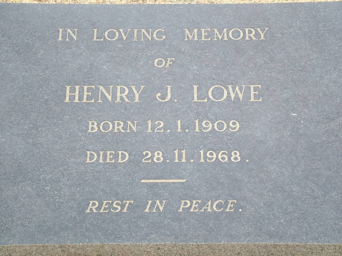 LOWE Henry J. 1909-1968