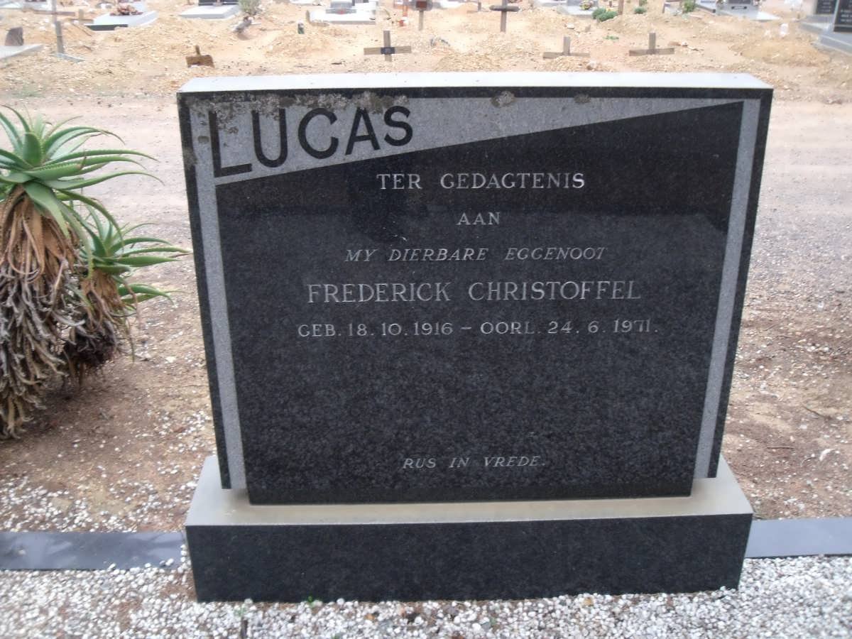 LUCAS Frederick Christoffel 1916-1971