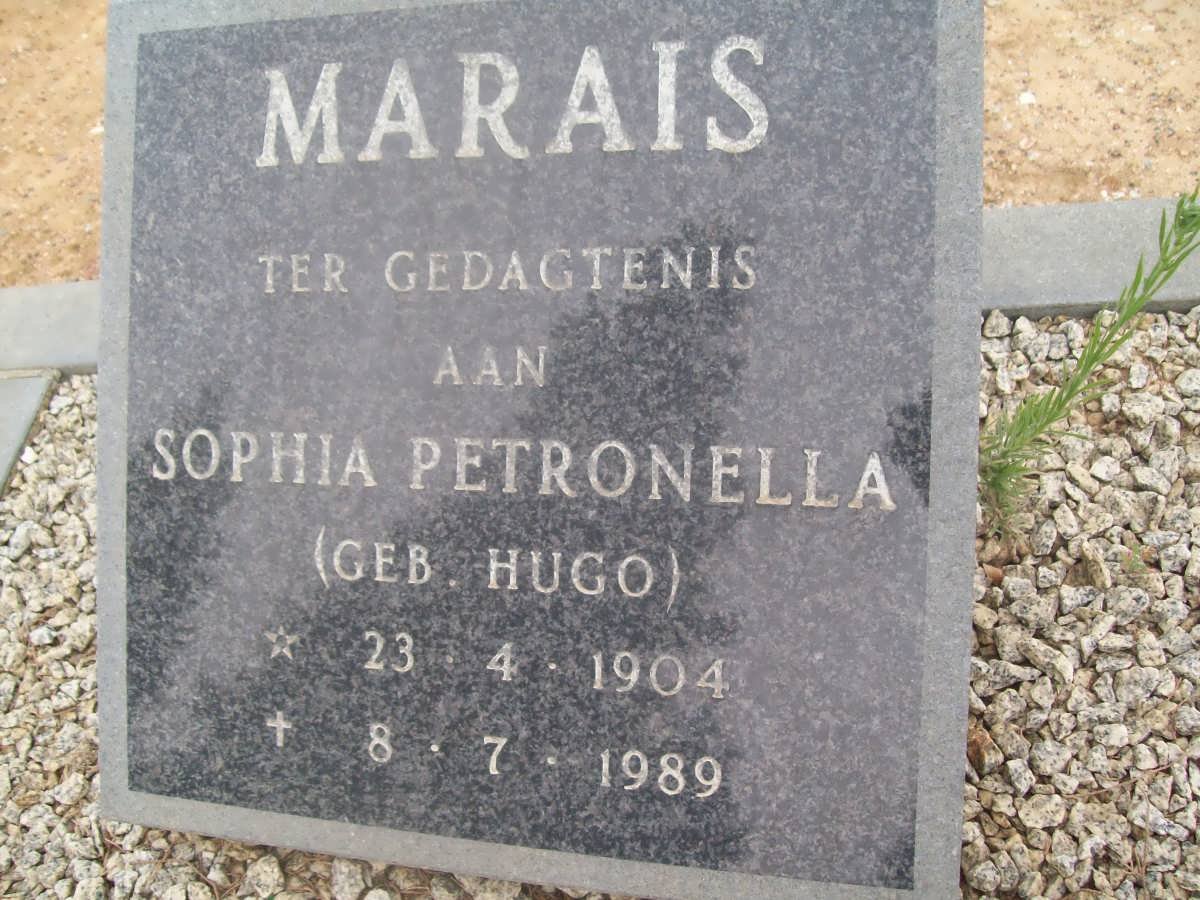 MARIAS Sophia Petronella nee HUGO 1904-1989