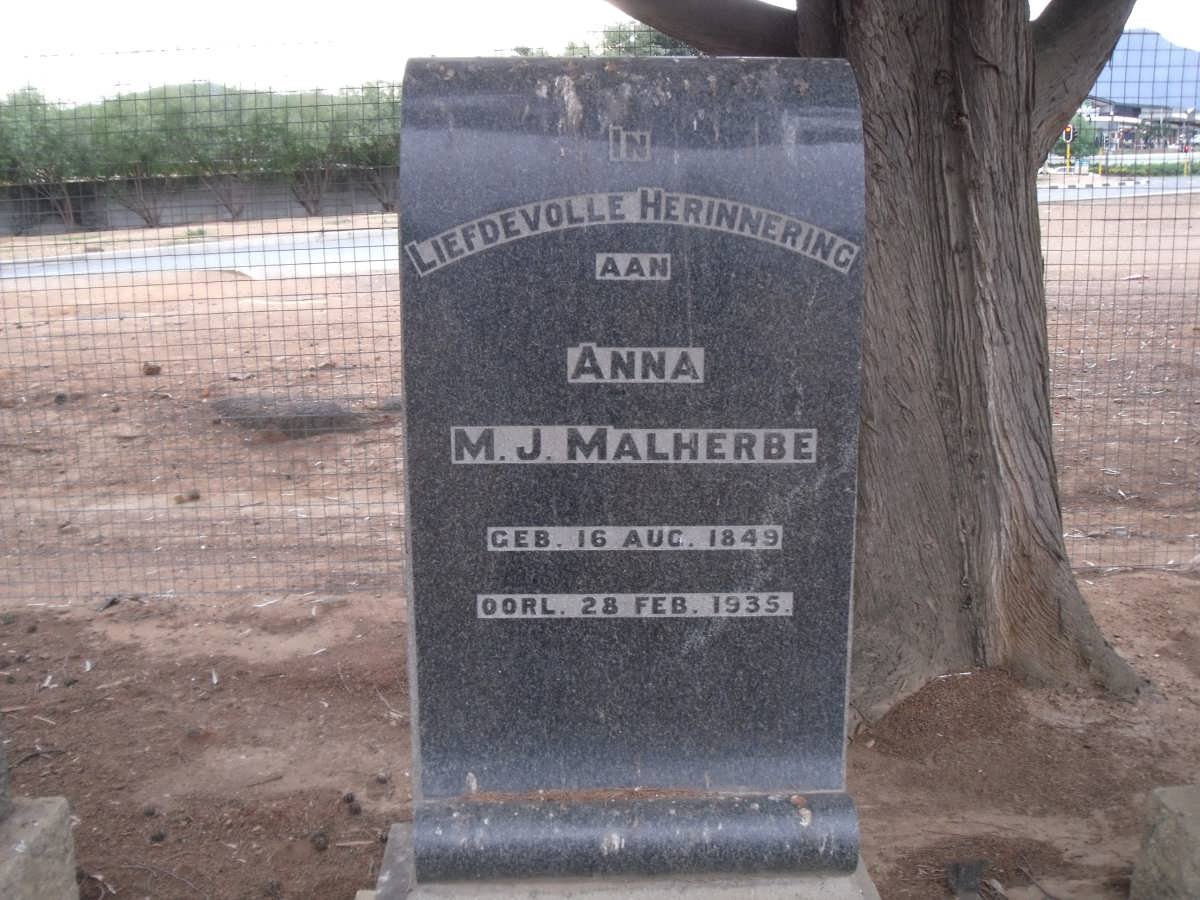 MALHERBE Anna M.J. 1849-1935
