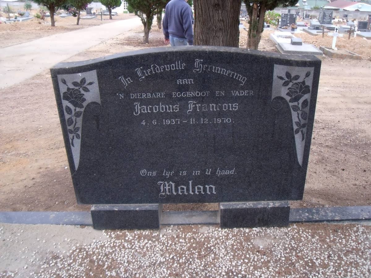 MALAN Jacobus Francois 1937-1970