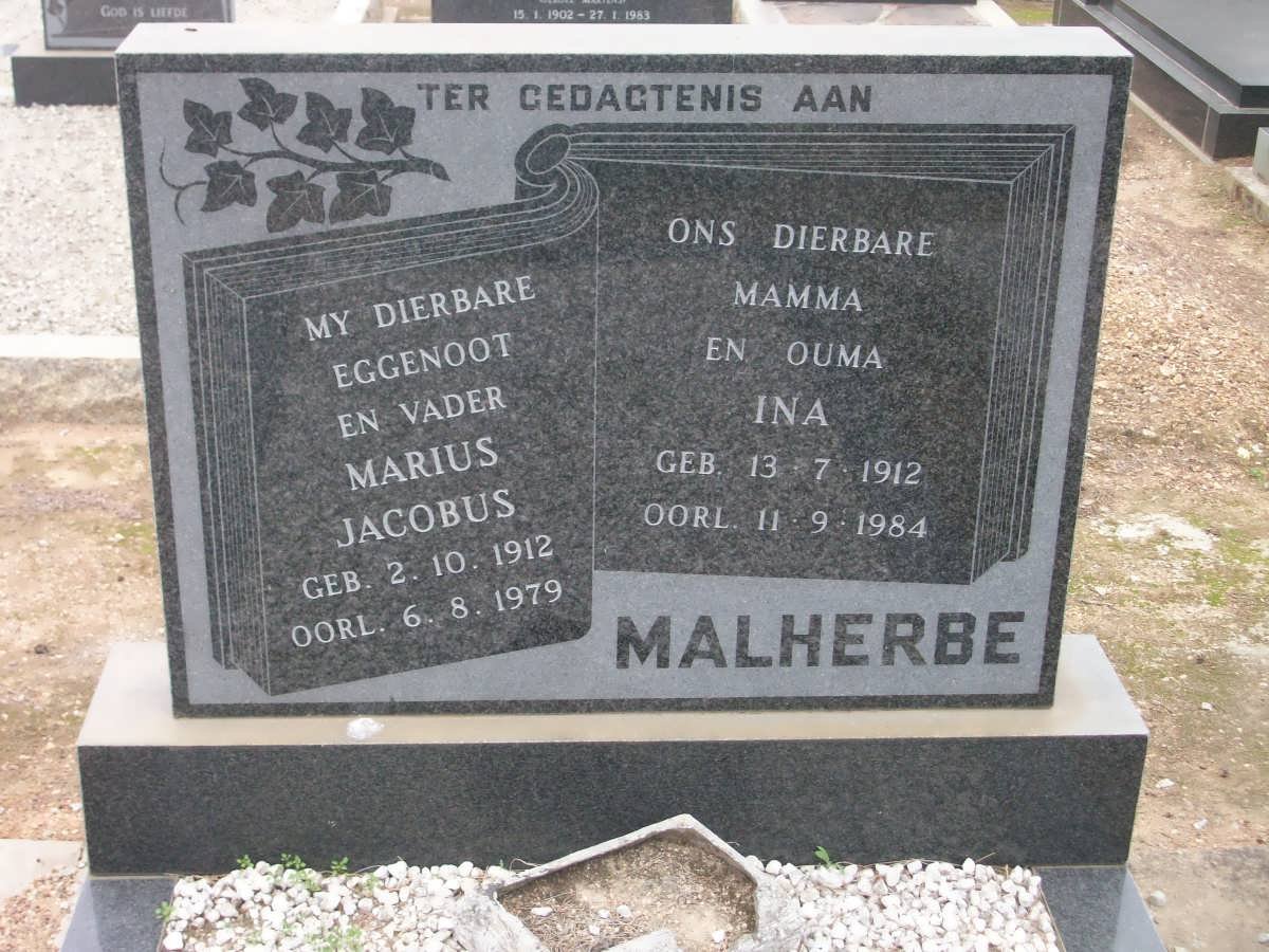 MALHERBE Marius Jacobus 1912-1979 &amp; Ina 1912-1984