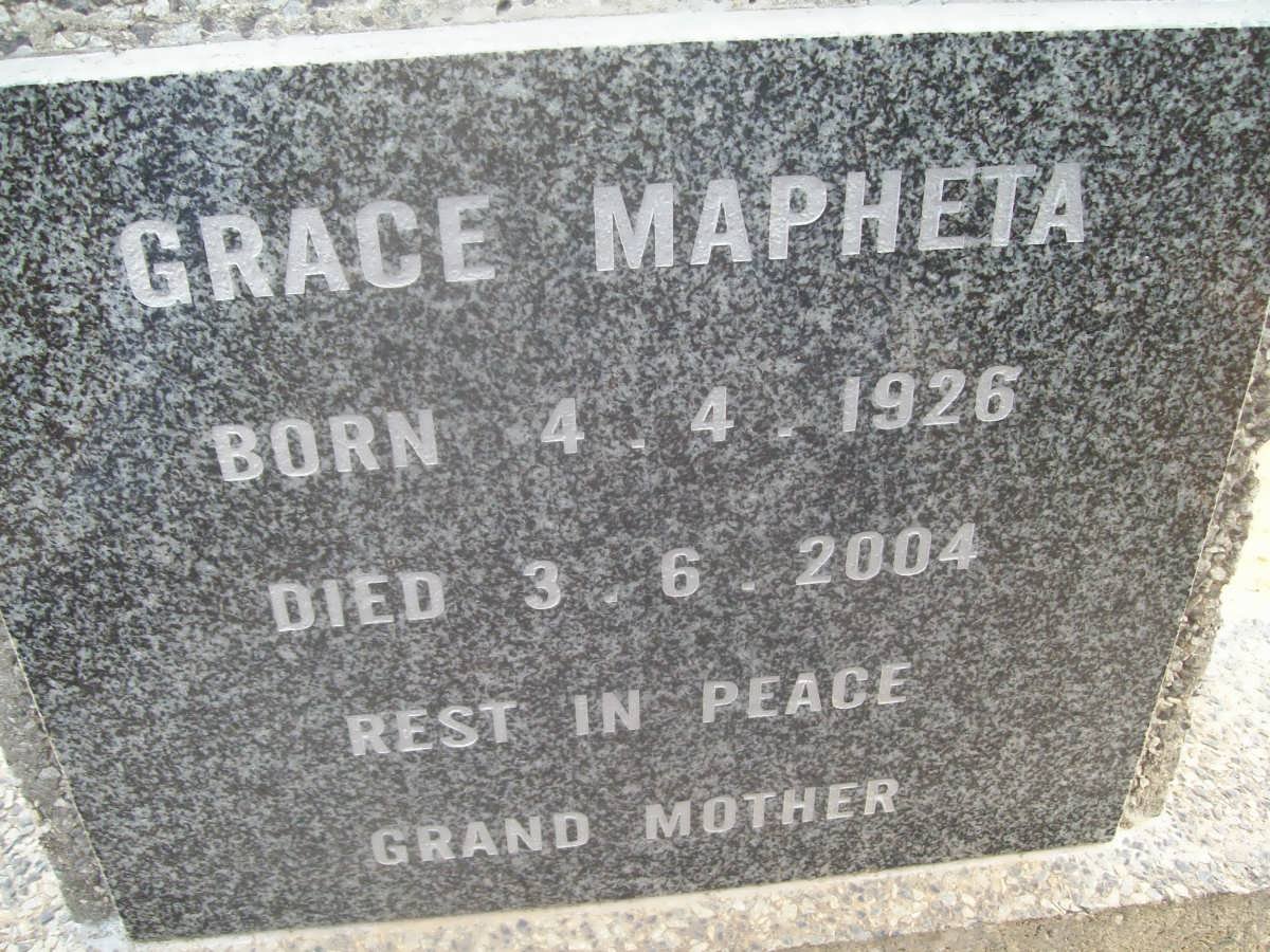 MAPHETA Grace 1926-2004