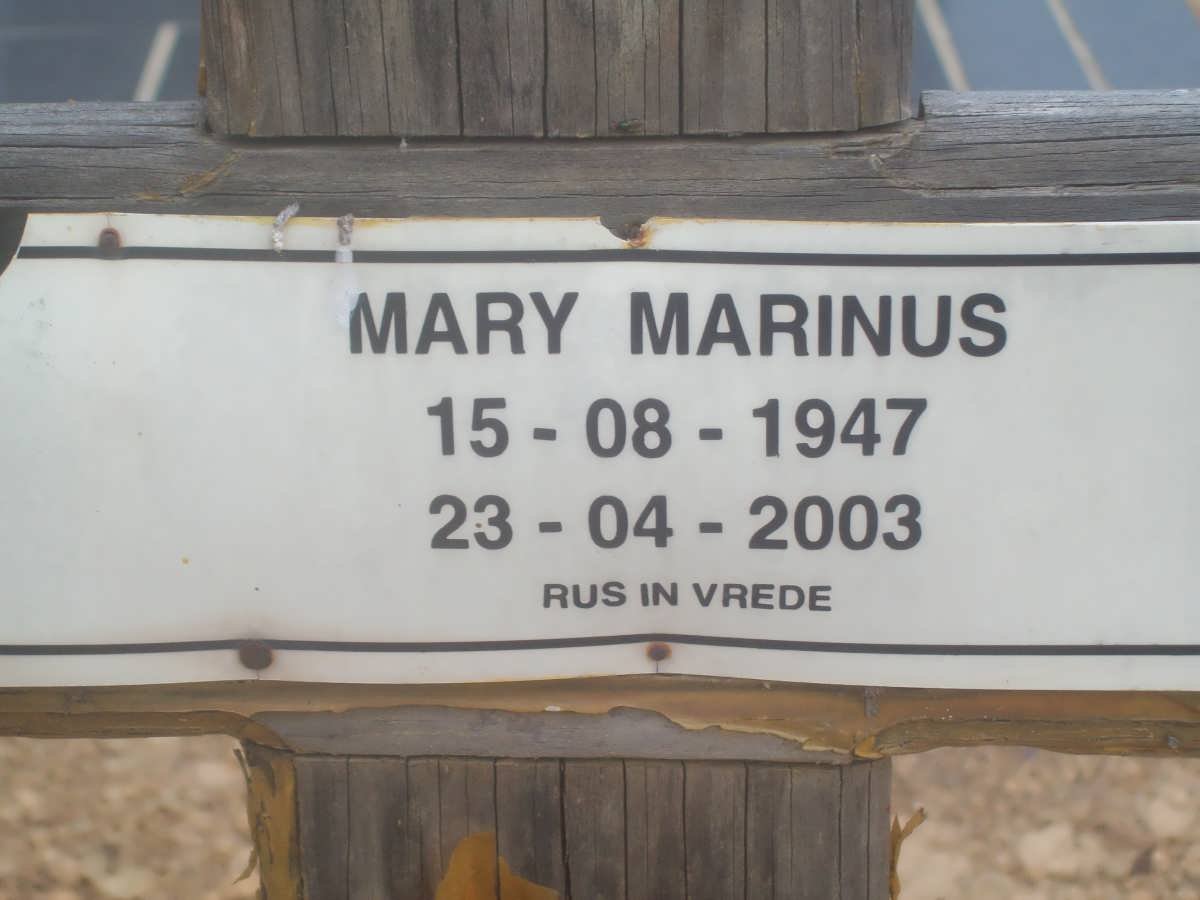 MARINUS Mary 1947-2003