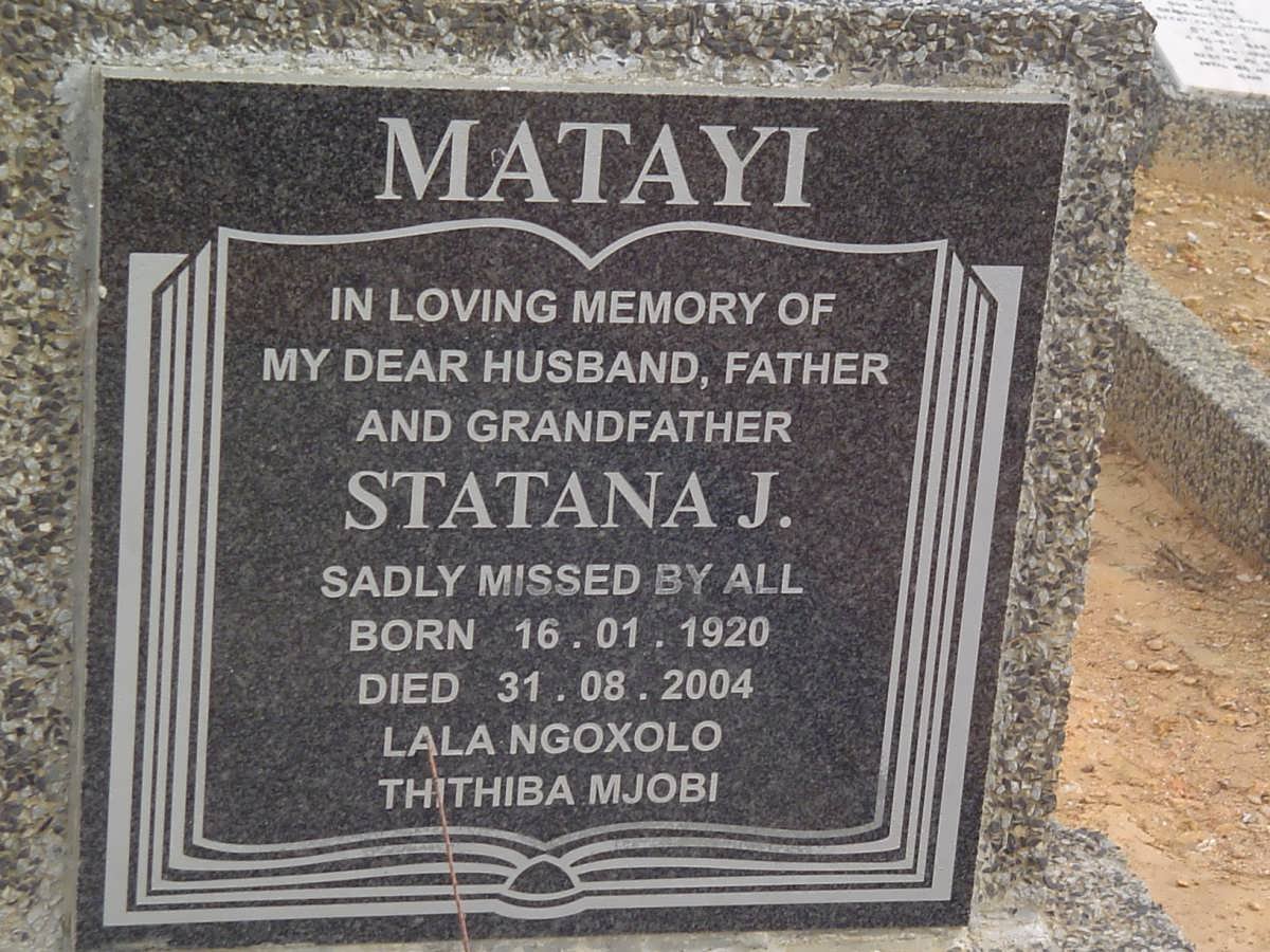 MATAYI Statana J 1920-2004