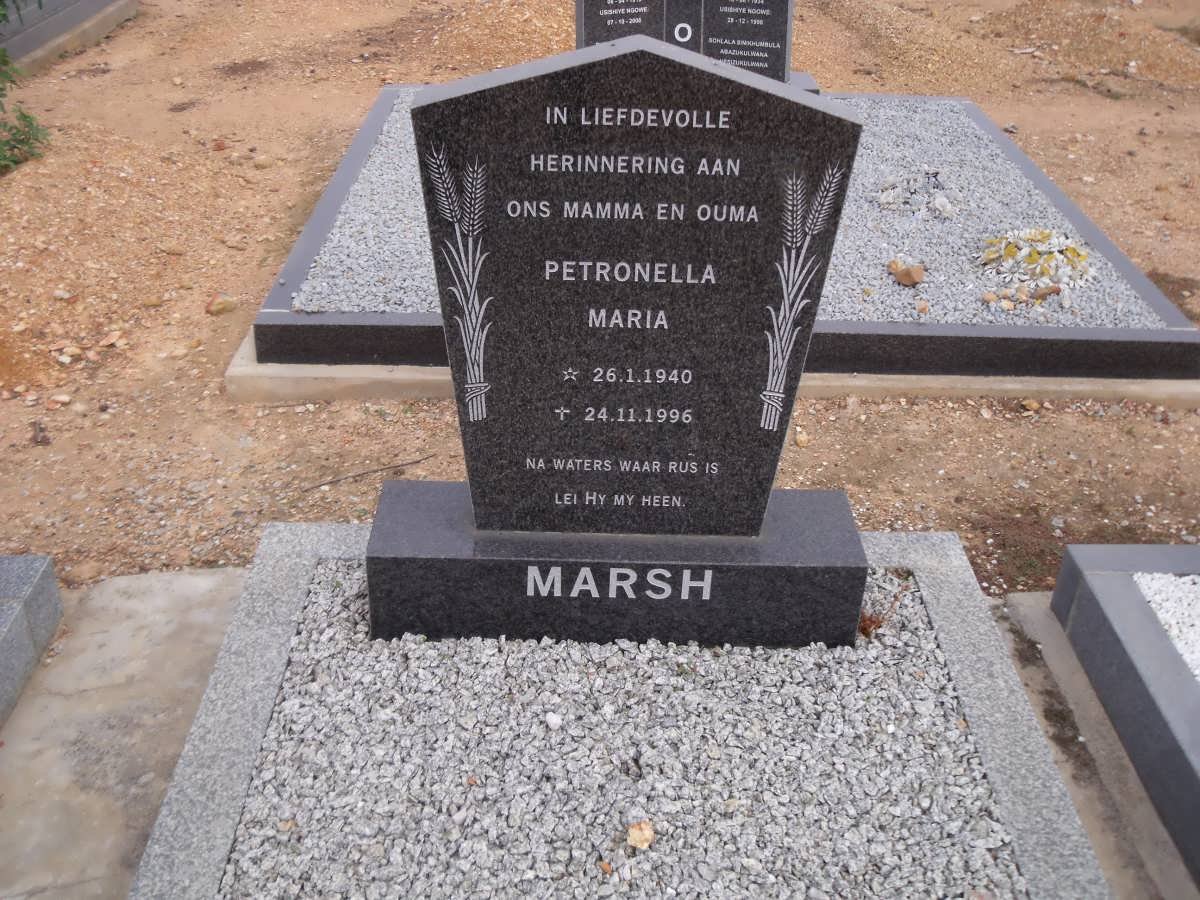 MARSH Petronella Maria 1940-1996