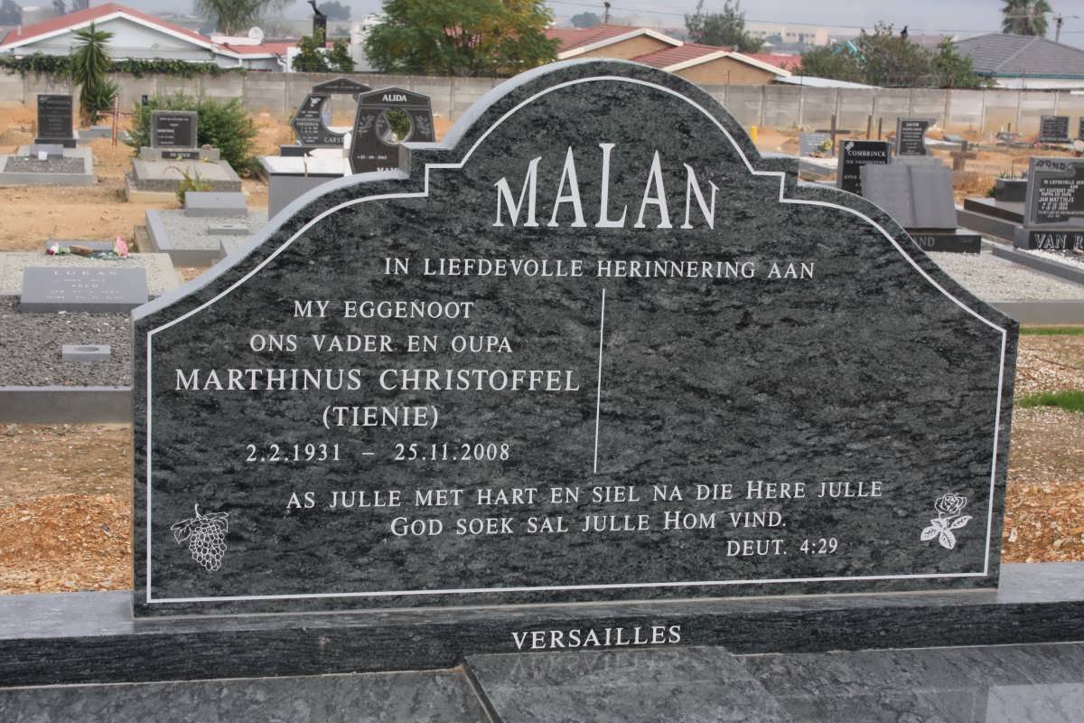 MALAN Marthinus Christoffel 1931-2008