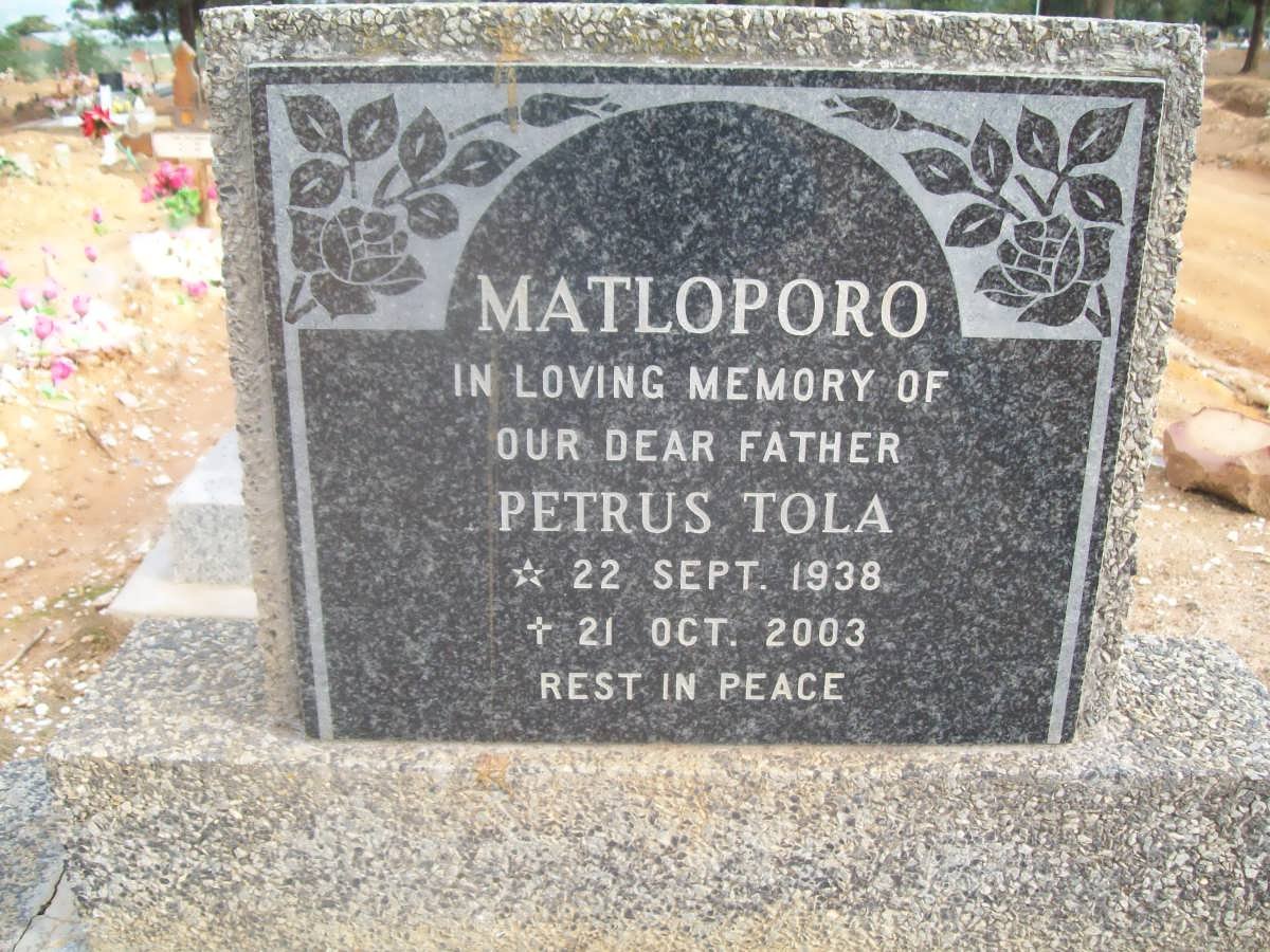 MATLOPORO Petrus Tola 1938-2003