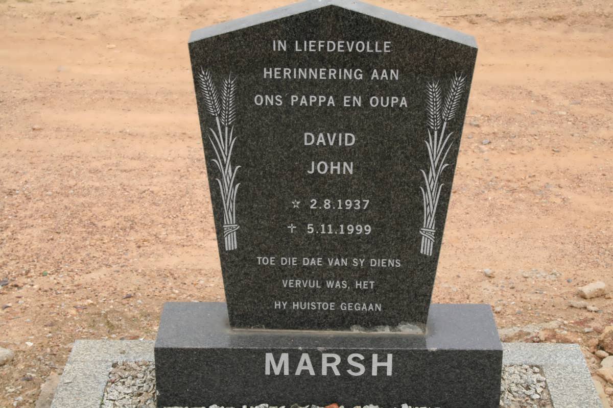 MARSH David John 1937-1999