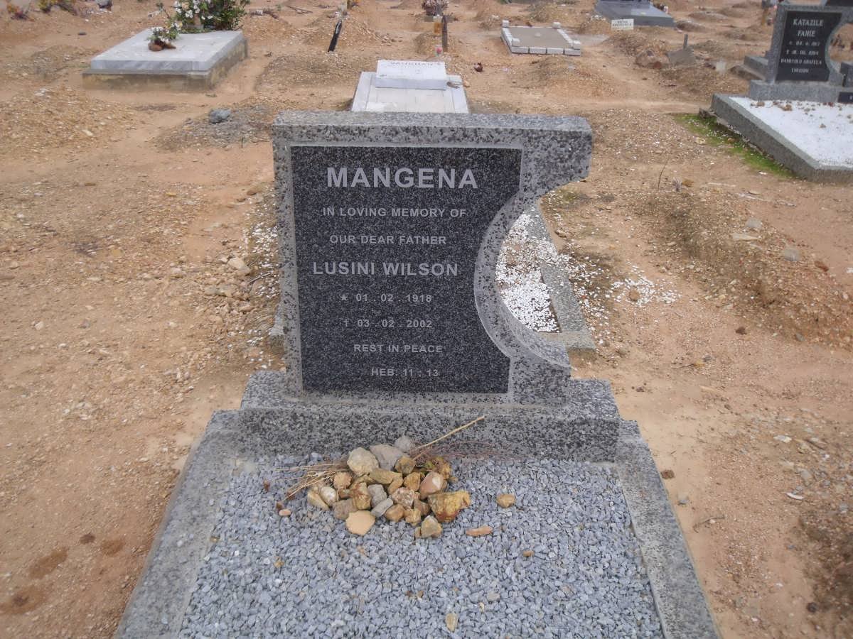 MANGENA Lusini Wilson 1918-2002