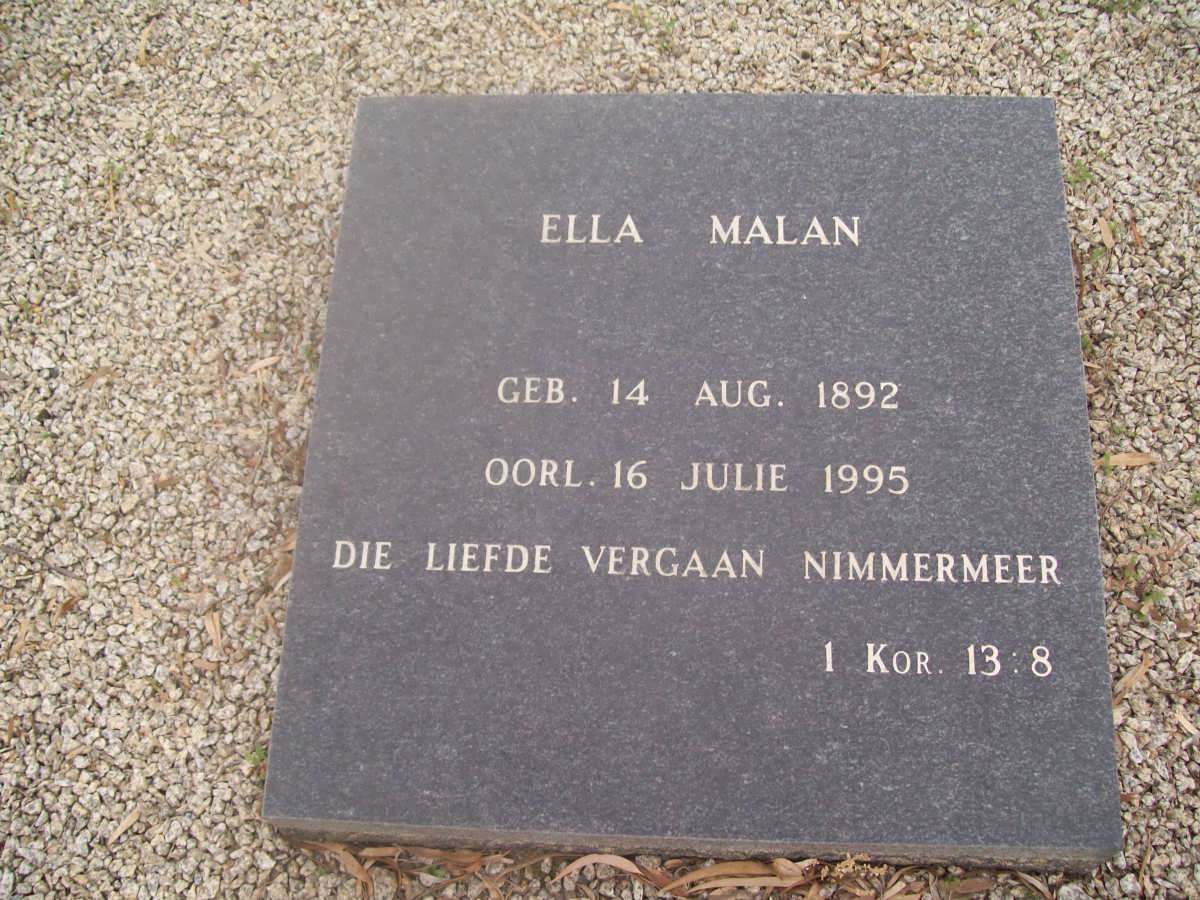 MALAN Ella 1892-1995