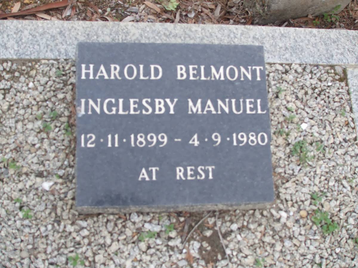 MANUEL Harold Belmont Inglesby 1899-1980