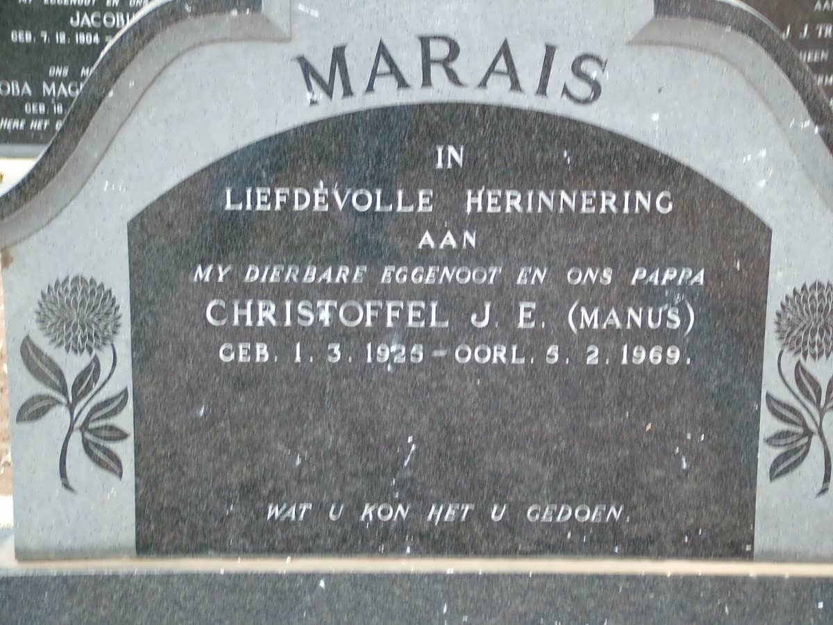 MARAIS Christoffel J.E. 1925-1969